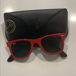 NWOT Red Ray Ban Wayfarer Sunglasses!!